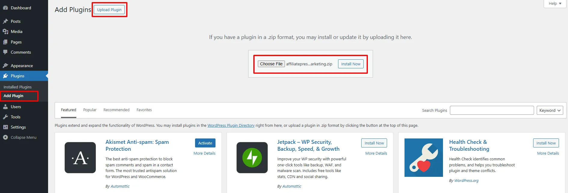 AffiliatePress Lite Install